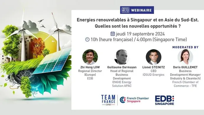 [Webinar] Energies renouvelables à Singapour et en Asie du Sud-Est. Quelles sont les nouvelles opportunités ?